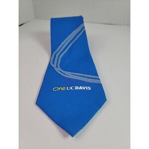 One UC Davis Mens Blue Neck Tie Designed Exclusively for UC Davis 100% Polyester